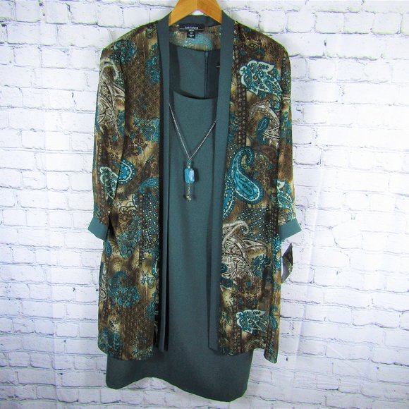 R&M Richards Dresses & Skirts - R & M Richards Jacket Dress Teal Size 14P